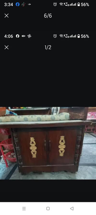 table set and iron stand