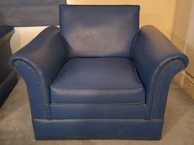 Blue 2 pieces sofa