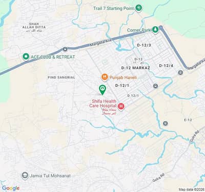 Cda sector d-13/4(50*90)=1-kanal plot for sale on main boulevard.
