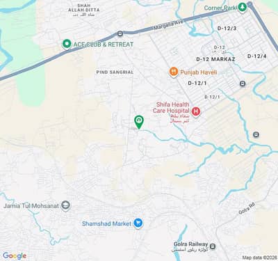 Cda Sector D-13/1(50*90)=1-Kanal Plot For Sale On Main Boulevard.