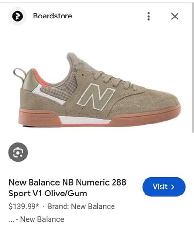 New balance nb numeric 288 sport v1 olive gum gum sole
