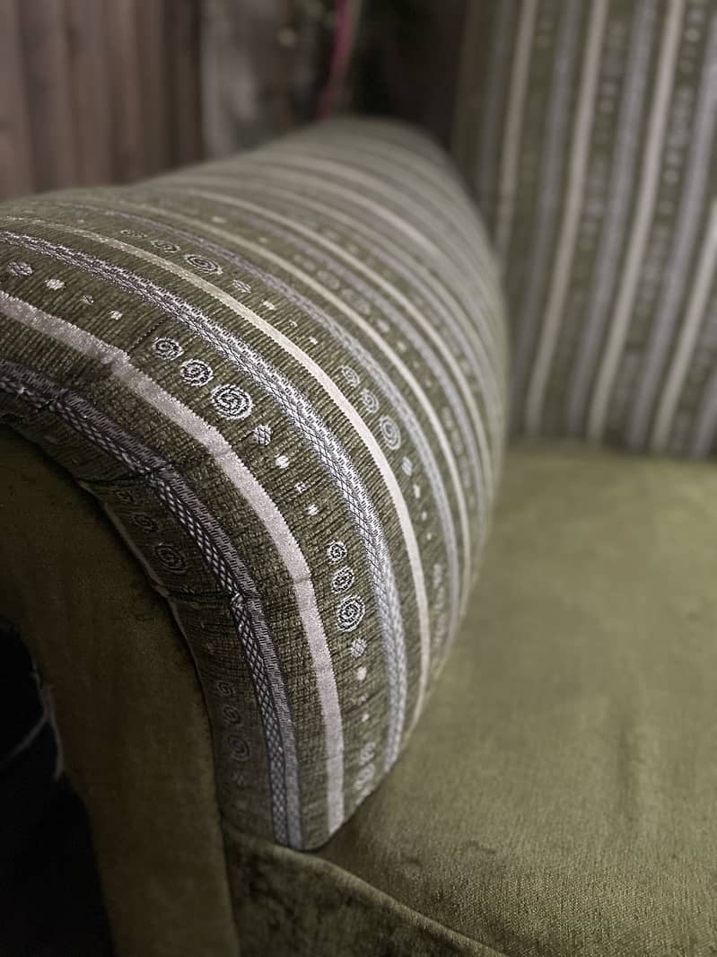 Green Long Back Sofa Set 2