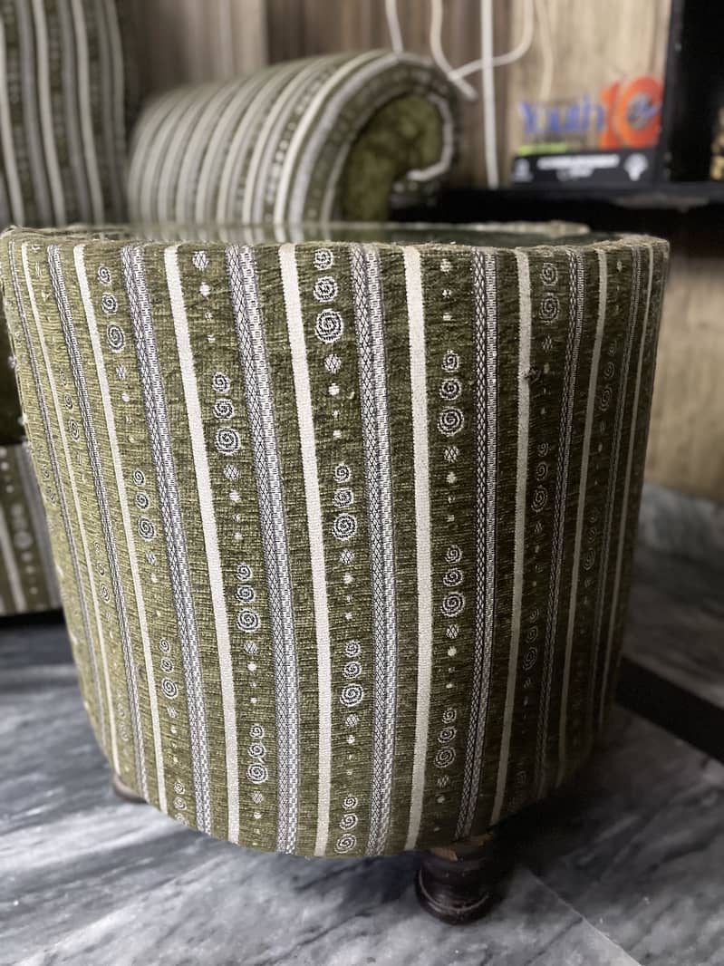 Green Long Back Sofa Set 5
