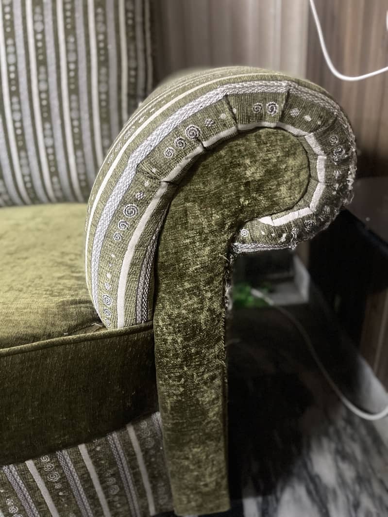 Green Long Back Sofa Set 6
