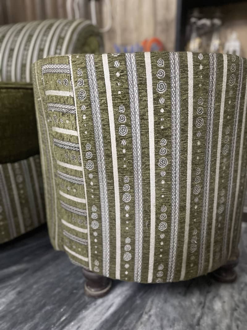 Green Long Back Sofa Set 7