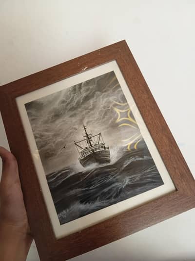 Pirate Ship Sketch with Frame. . .