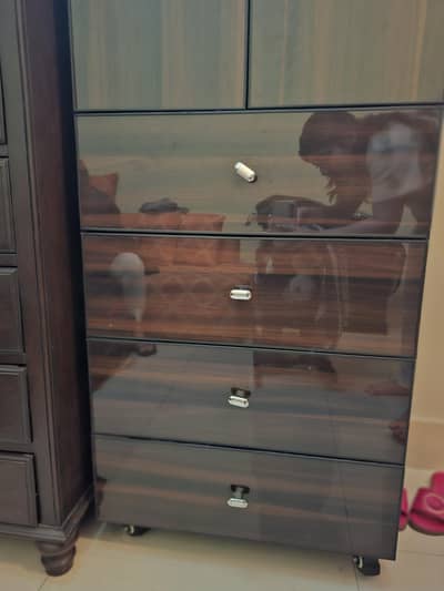 imported cupboard with wheels.