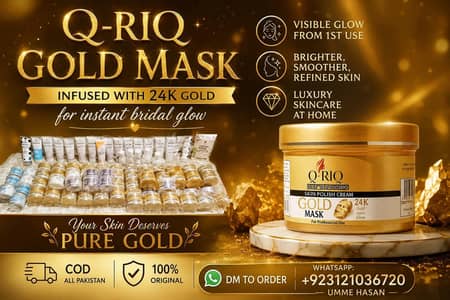 Q-riq 24k Gold Mask pure herbal skin care