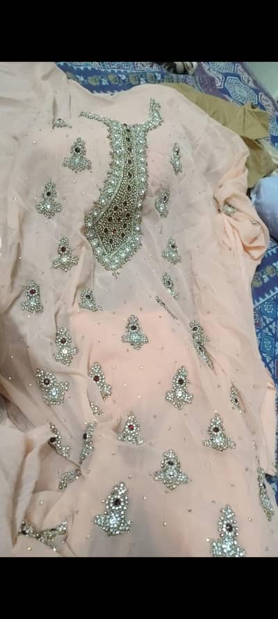 embroided unstitche dress for wedding