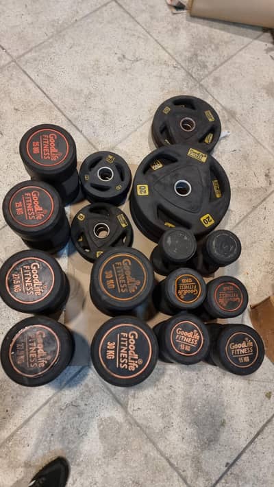 GoodLife fitness dumbbells. 10kg to 30kg