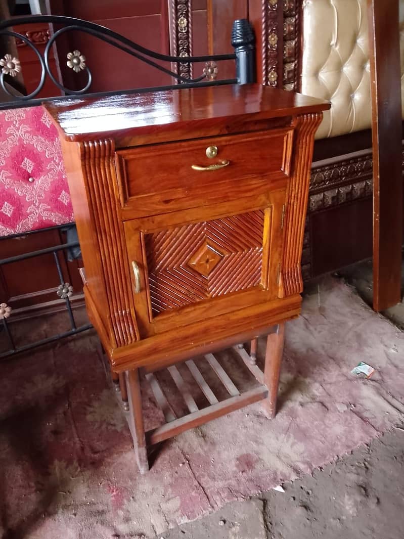 double bed with side table 4