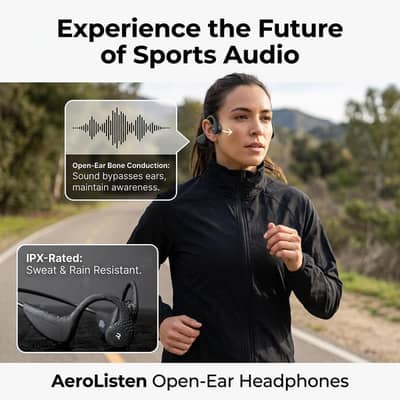 ROYCHE BCE-300 Wireless Bone Conduction Headphones | Original | Used