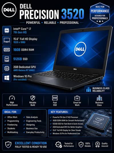 Dell Precision 3520 – Powerful Workstation Laptop