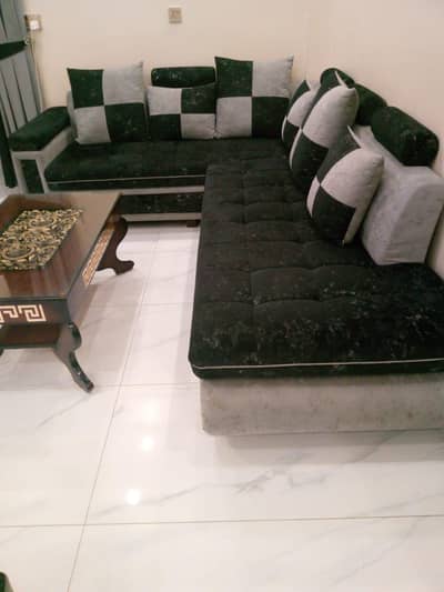 L shape sofa set . .