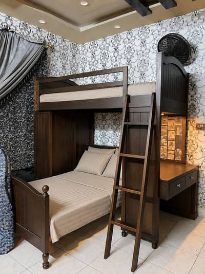 Habit Bunk Beds with a Study table and cupboard