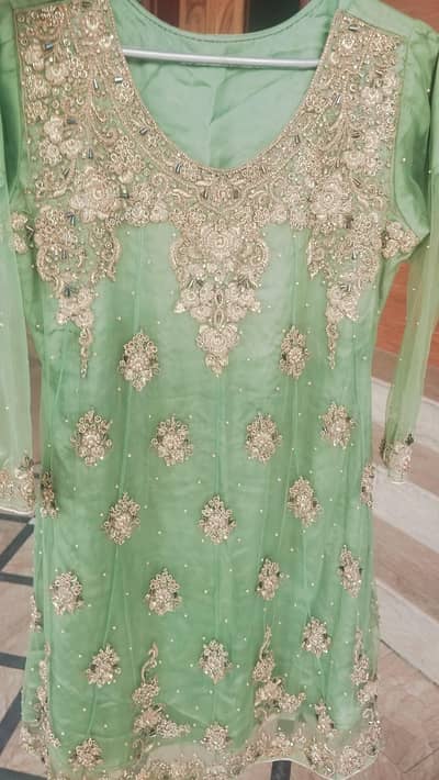 Olive Green, 3 piece Party Wear Dress . Like New