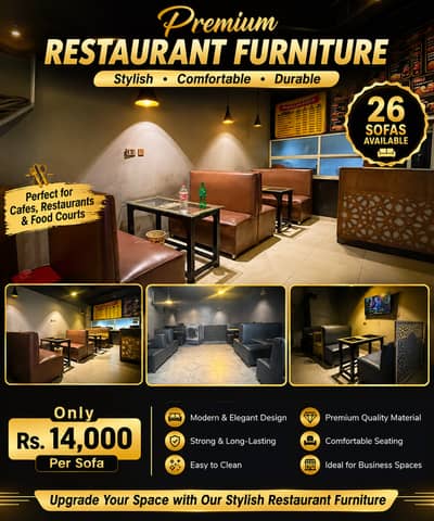 Complete Restaurant Furniture Setup & Cafe Sofa Seating