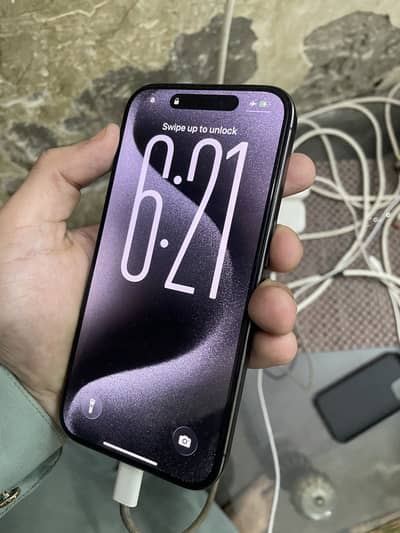 iPhone 15 Pro blue titanium 100 percent airitght no open repair
