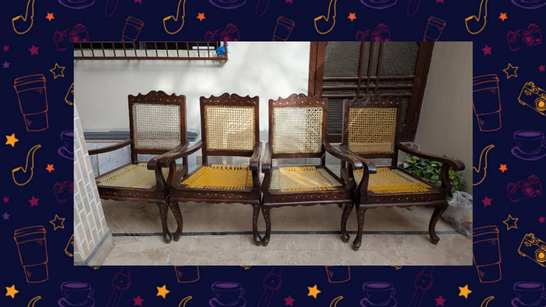 solid sheesham wood chairs 2