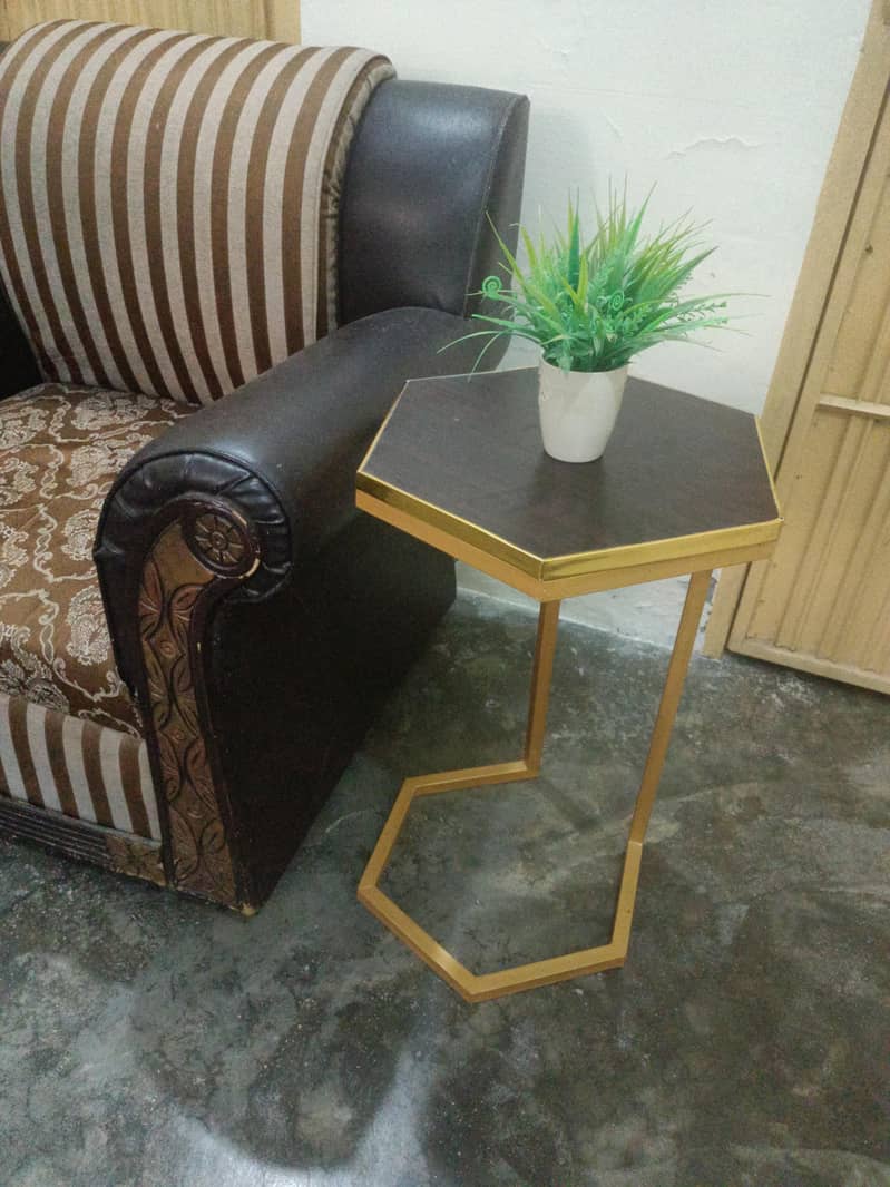 Hexagon Sofa side tables 0