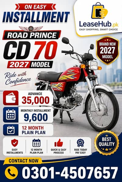 Road Prince RP 70  CC Bike 2026 Modal on Easy Installment