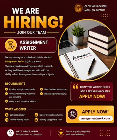 Assignment Work – Online Hiring | Work From Home