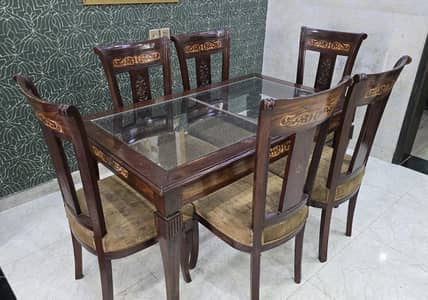 Dining Table Set with 6 Chairs