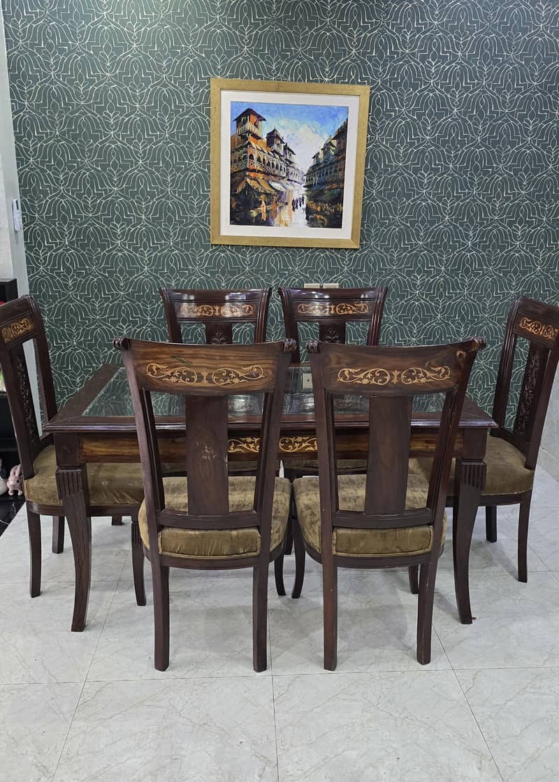 Dining Table Set with 6 Chairs 1