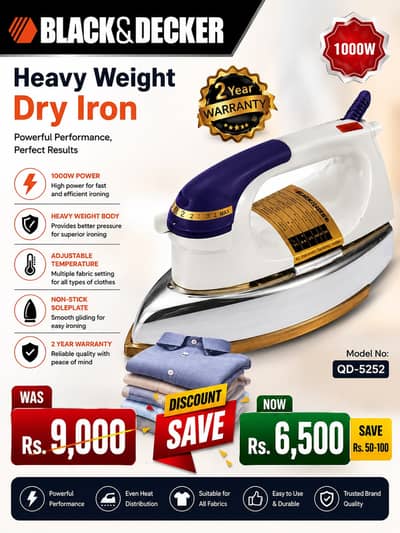 Iron Press| Kenwood Dry Iron|Electric Iron| Clothes Iron|