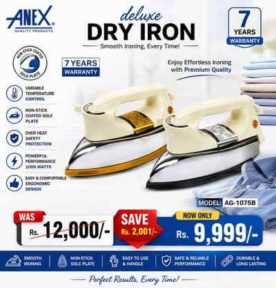 Solar Dry Iron|Electric Iron|Clothes Iron| Iron Press|Kenwood Dry Iro