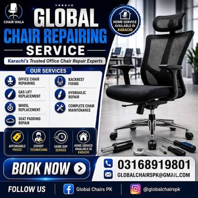 Revolving Chair /Office chair Repairing/ Gaming Chair Repair services