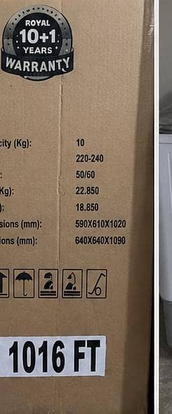 Royal 10kg Washing Machine + Spinner 1 time used box open