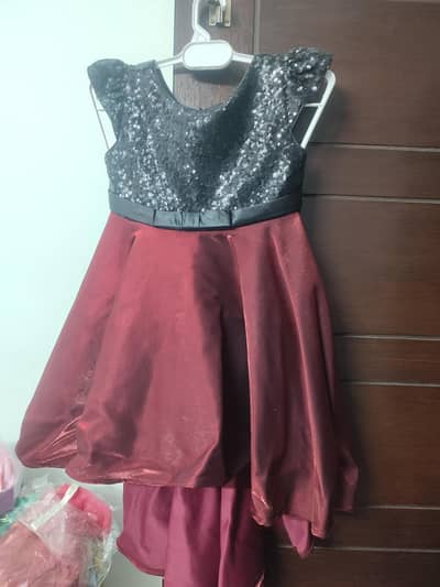 black and mahroon frock