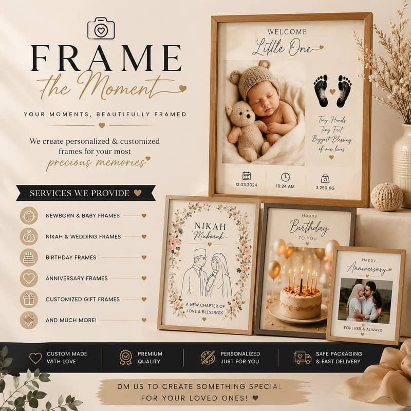 Customized Frames | Nikah, Birthday, Newborn Frames 1