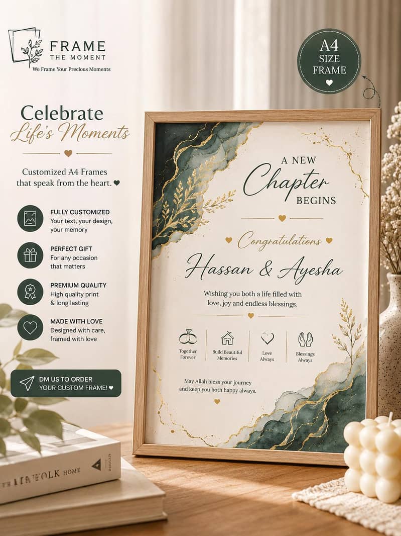 Customized Frames | Nikah, Birthday, Newborn Frames 7