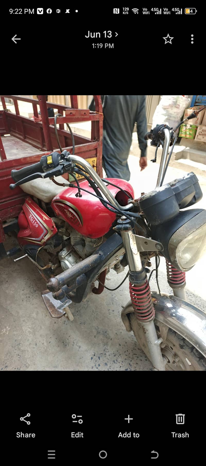rickshaw good working condition  engine good perfect solid body 4