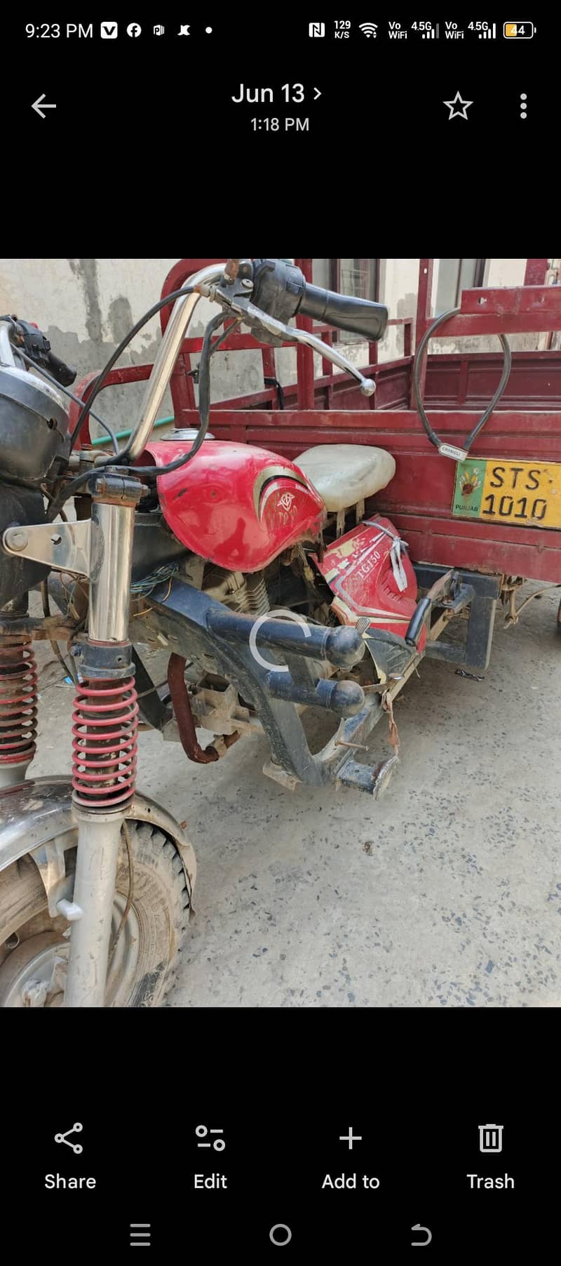 rickshaw good working condition  engine good perfect solid body 6