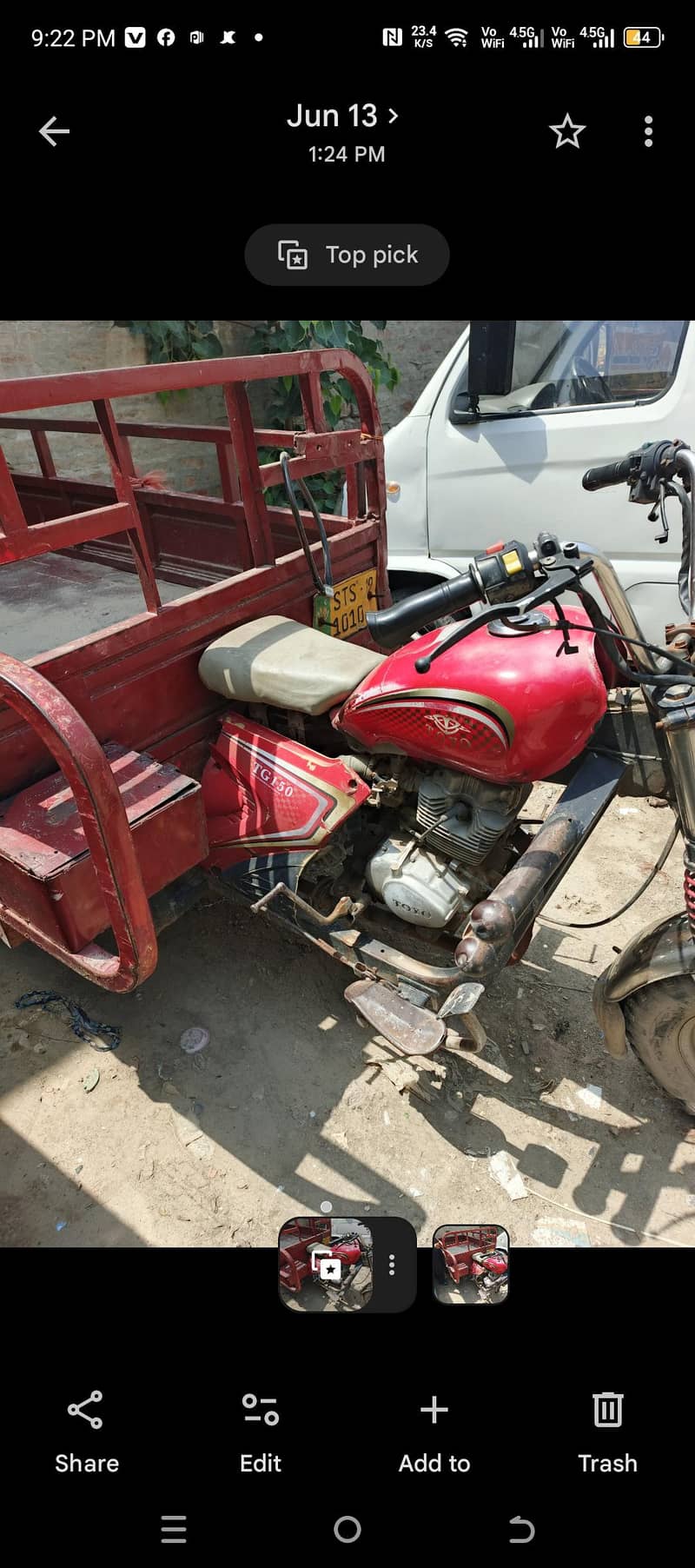 rickshaw good working condition  engine good perfect solid body 7