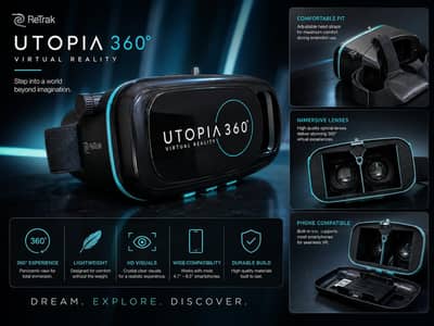 Retrak utopia 360 vr virtual reality ( vr head set)