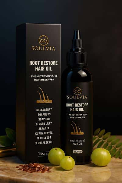 soulvia Premium Root Restore Hair Oil for Hair Growth & Care