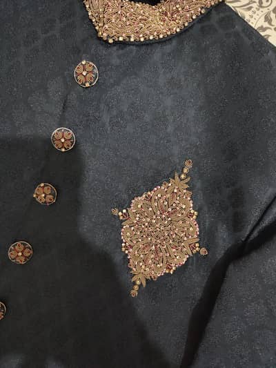 Groom Sherwani with handcrafted Dabka work