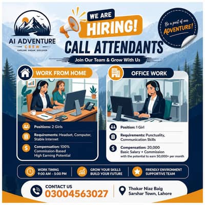 Need Girls For Office Work