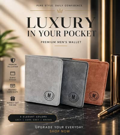 Premium Quality Slim Minimalist Wallet for Men - Leather Texture