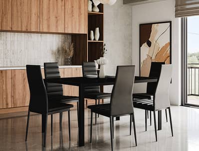 Interwood Dining Table With 6-Chairs