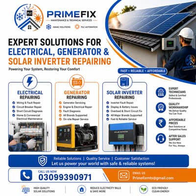 Electrical Repairing | Generator Repair | Solar Inverter Repair