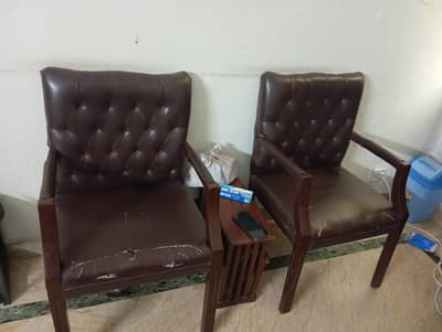 2 chair set with table