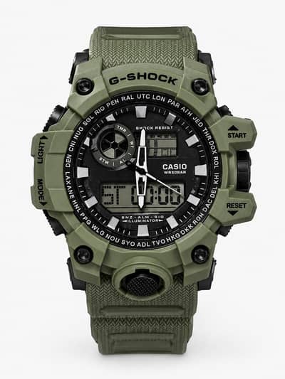 Casio G-shock Watch Green and Balck Combo offer water resistance