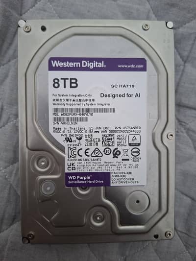 WD Purple 8TB Surveillance Hard Drive – 8TB HDD – Western Digital