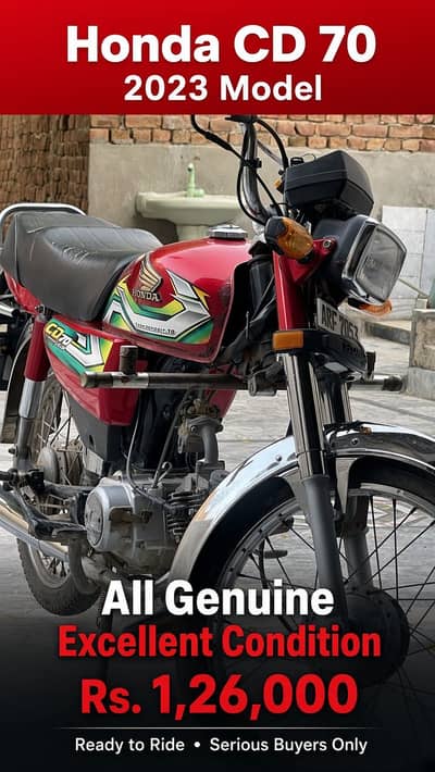Honda CD 70 2023 All Original | Price 1,26,000