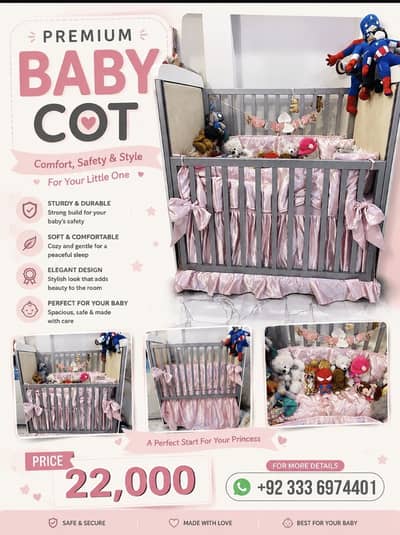 Kids Cot/ Baby Cot/ Crib/ Bassinet/ Kids Bed/ Kids Furniture